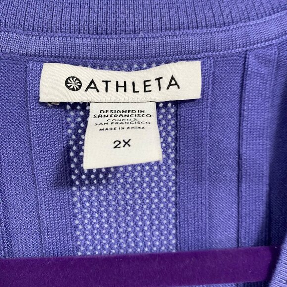 Athleta Fairway Zip-Up Sweater‎ Adonis Blue Size 2X - Picture 7 of 11